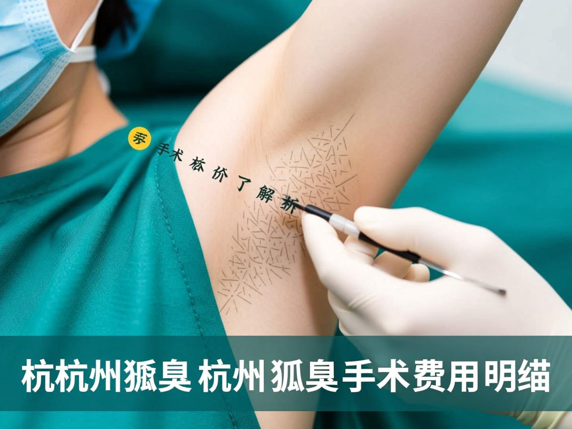 杭州狐臭手术价格解析，了解杭州狐臭手术费用明细