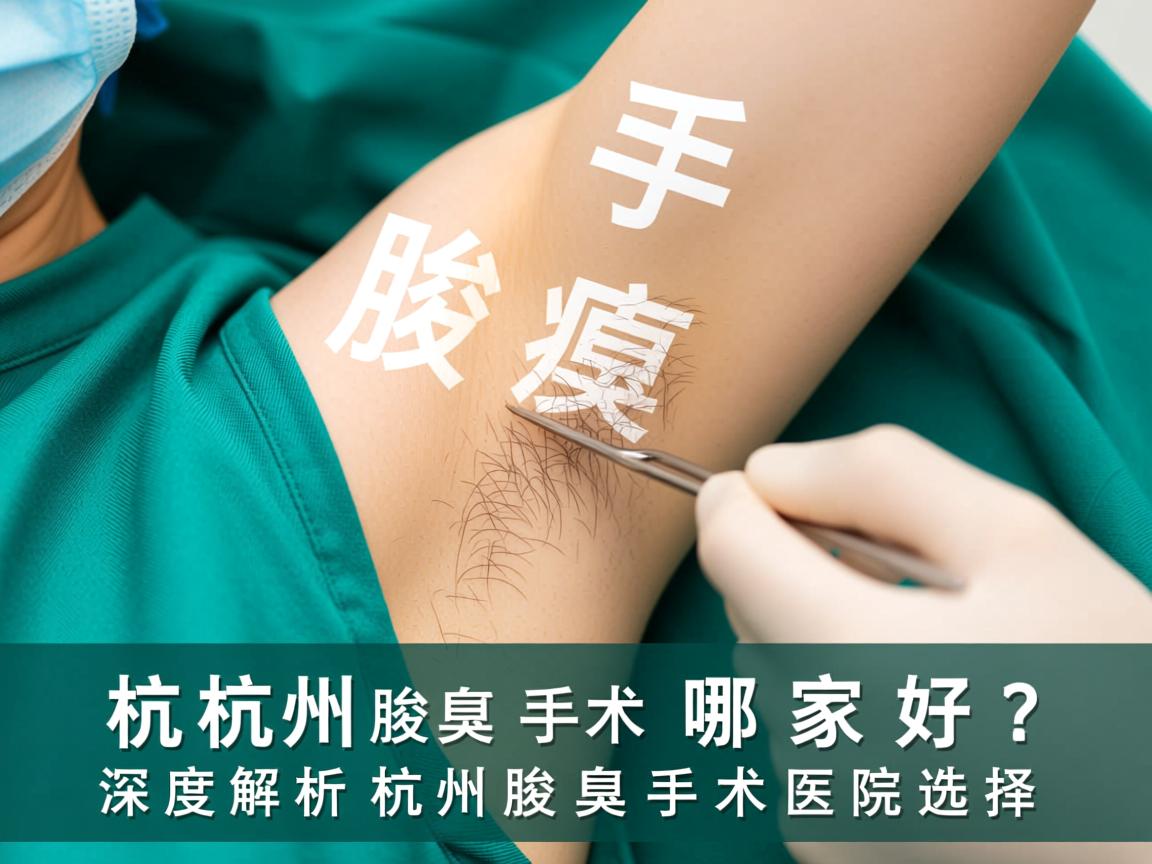杭州腋臭手术哪家好？深度解析杭州腋臭手术医院选择