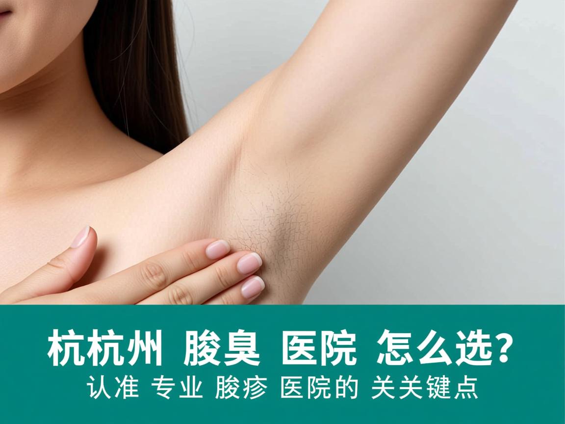 杭州腋臭医院怎么选？认准专业腋臭医院的关键点
