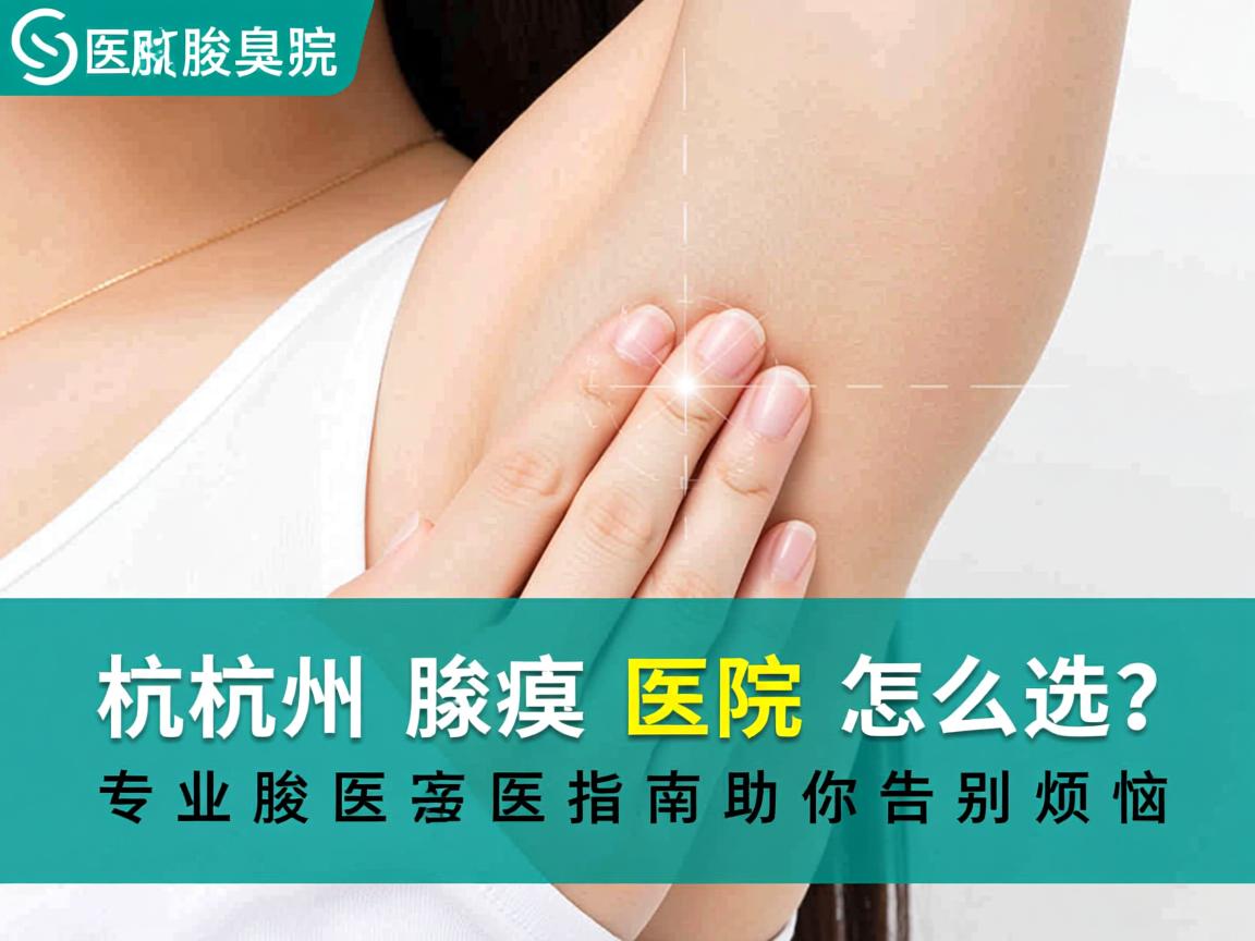 杭州腋臭医院怎么选？专业腋臭医院指南助你告别烦恼