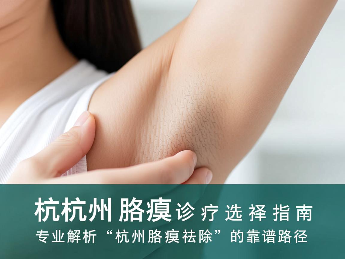 杭州腋臭诊疗选择指南，专业解析杭州腋臭祛除的靠谱路径