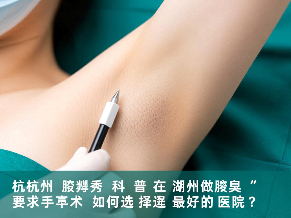 杭州腋秀科普，在湖州做腋臭手术，如何选择最好的医院？