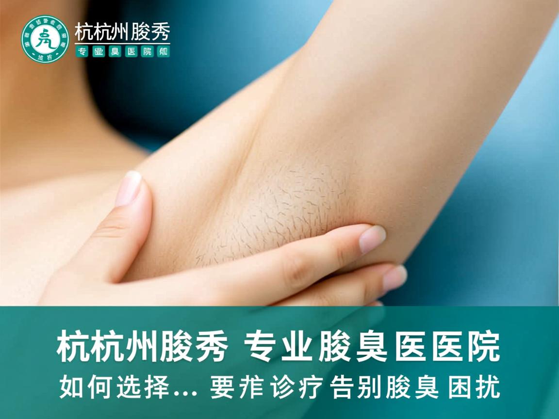 杭州腋秀解析，专业腋臭医院如何选择，专业诊疗告别腋臭困扰