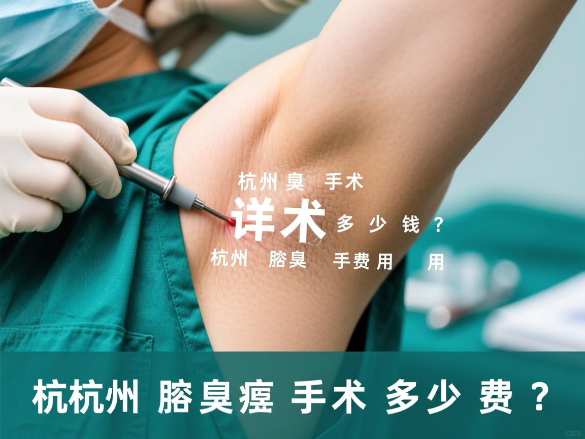 杭州腋臭手术多少钱？详解杭州腋臭手术费用构成