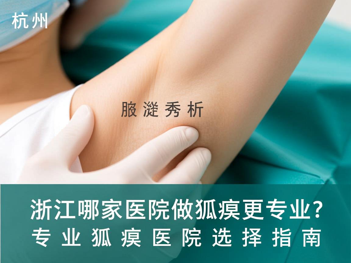 杭州腋秀解析，浙江哪家医院做狐臭更专业？专业狐臭医院选择指南