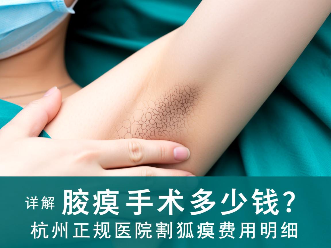 杭州腋臭手术多少钱？详解杭州正规医院割狐臭费用明细