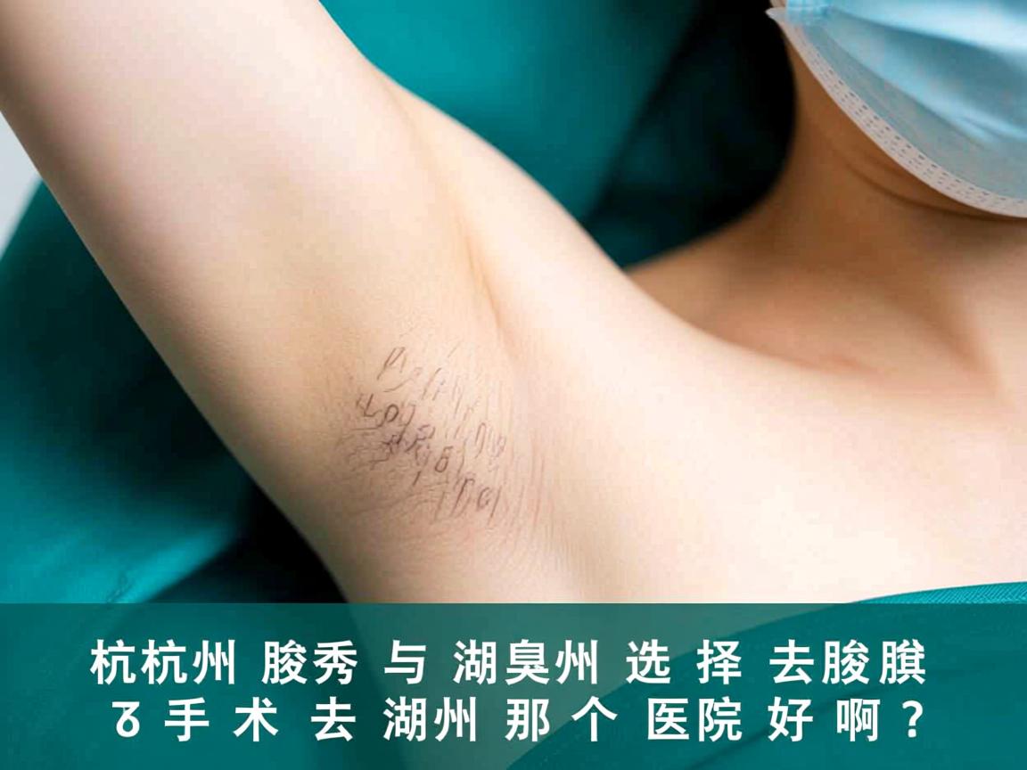 杭州腋秀与湖州选择，去腋臭手术去湖州那个医院好啊？