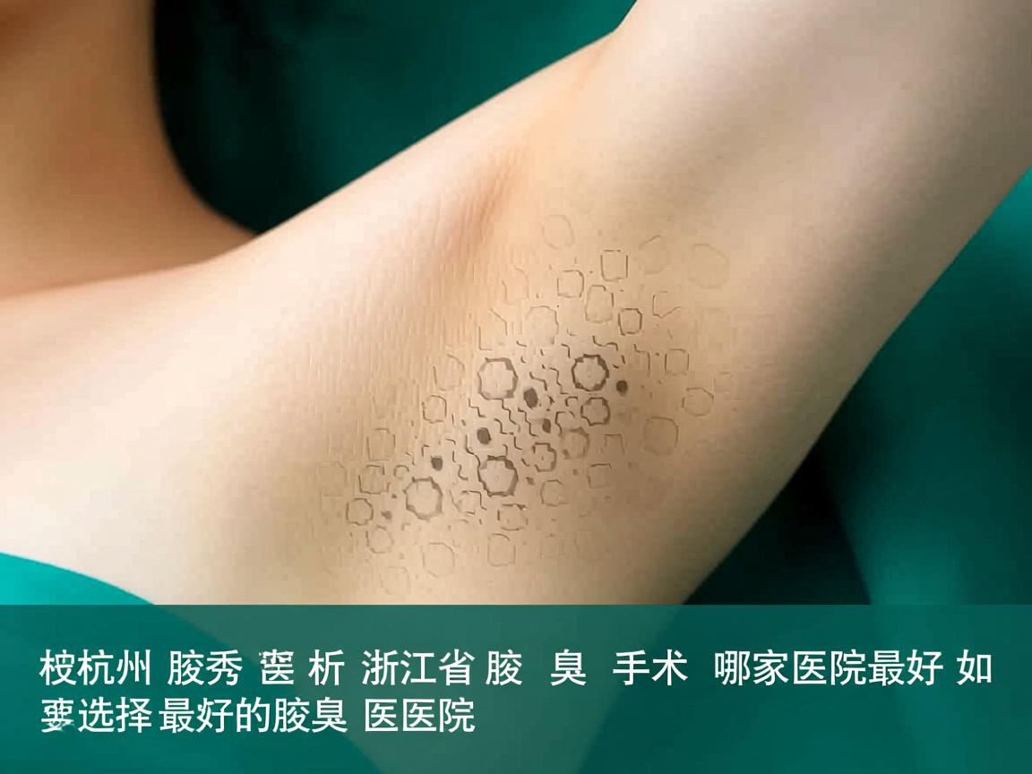杭州腋秀解析，浙江省腋臭手术哪家医院最好，如何选择最好的腋臭医院