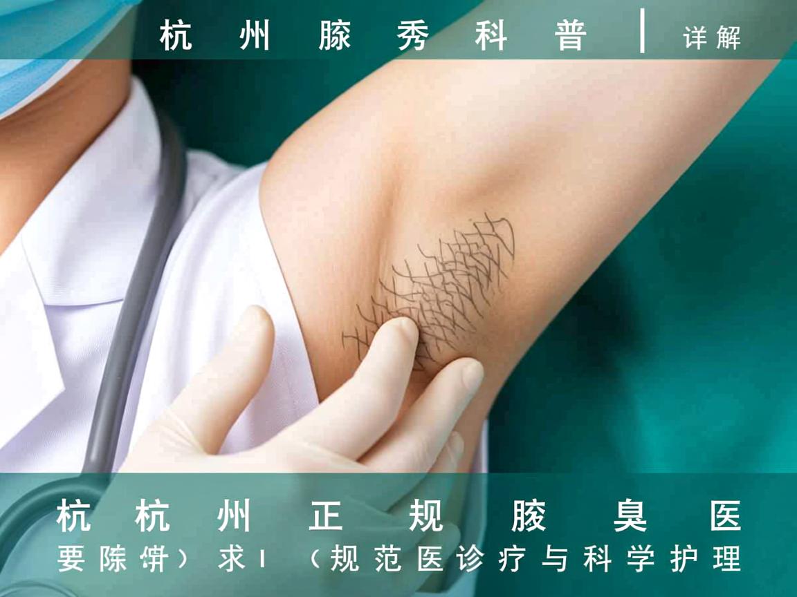 杭州腋秀科普，详解杭州正规腋臭医院的规范诊疗与科学护理