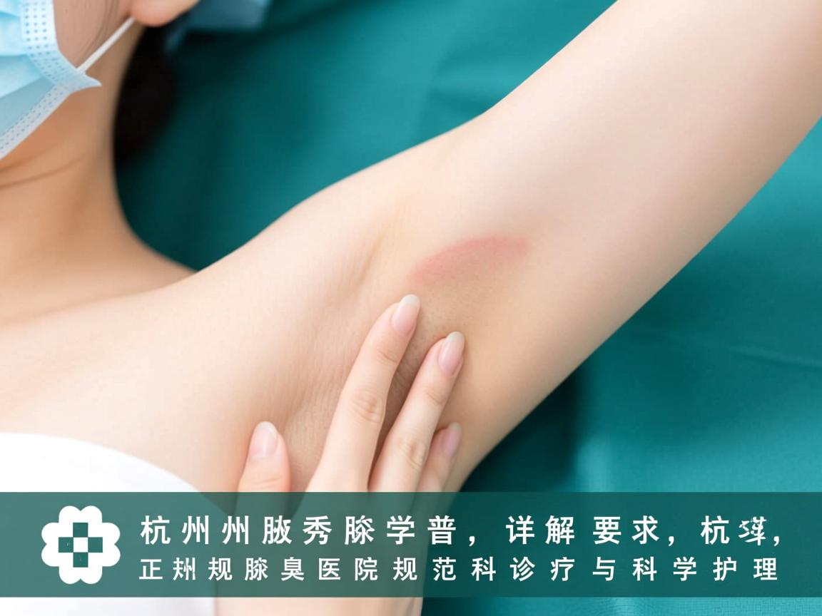 杭州腋秀科普，详解杭州正规腋臭医院的规范诊疗与科学护理