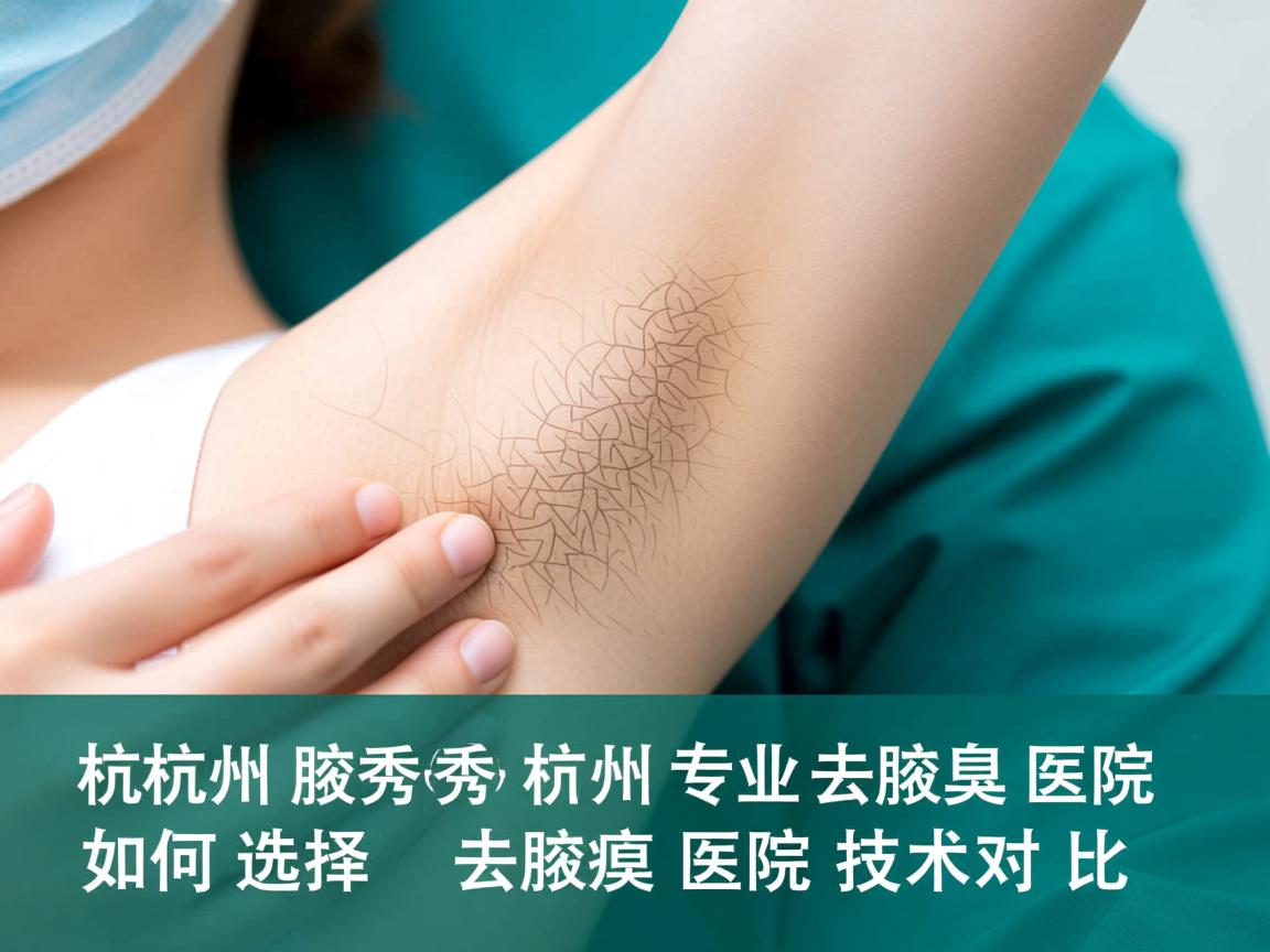 杭州腋秀解析，杭州专业去腋臭医院如何选择，去腋臭医院技术对比