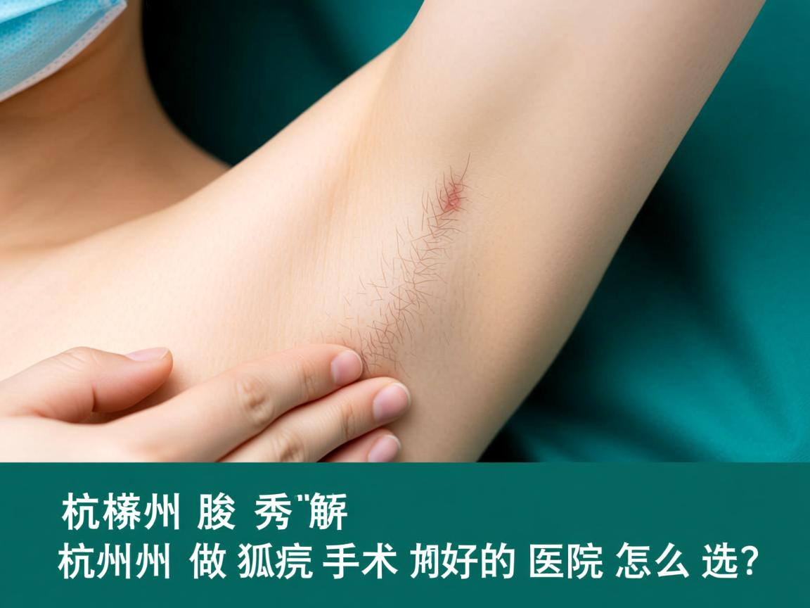 杭州腋秀解析，杭州做狐臭手术好的医院怎么选？
