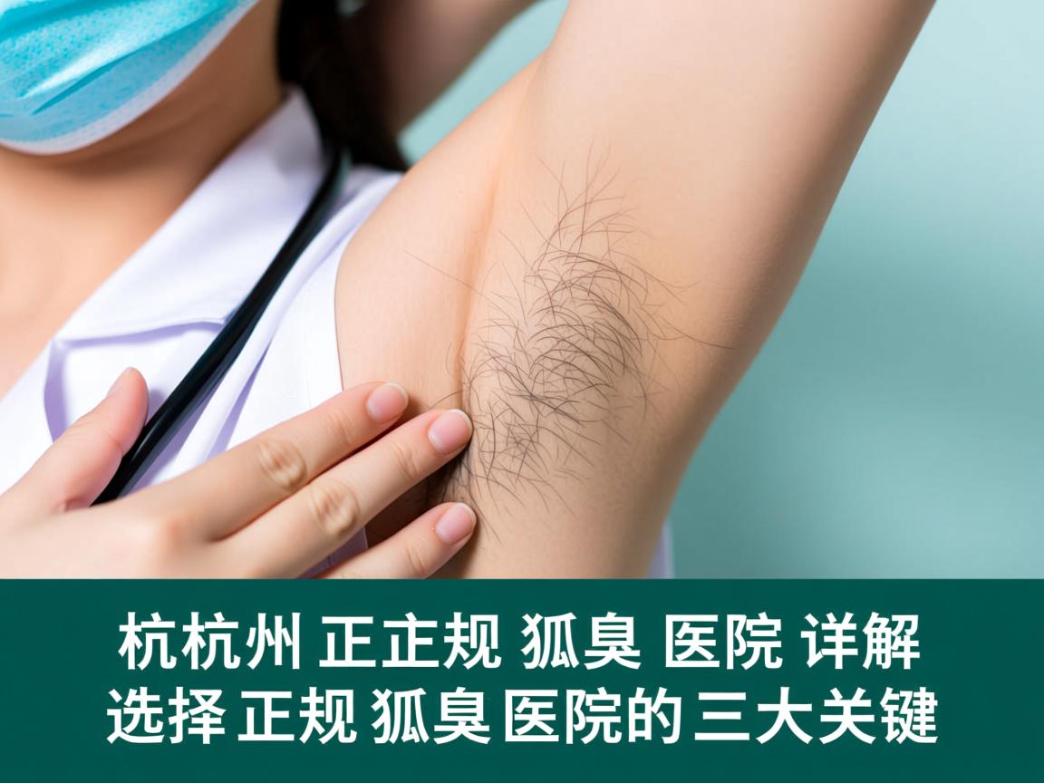 杭州正规狐臭医院详解，选择正规狐臭医院的三大关键