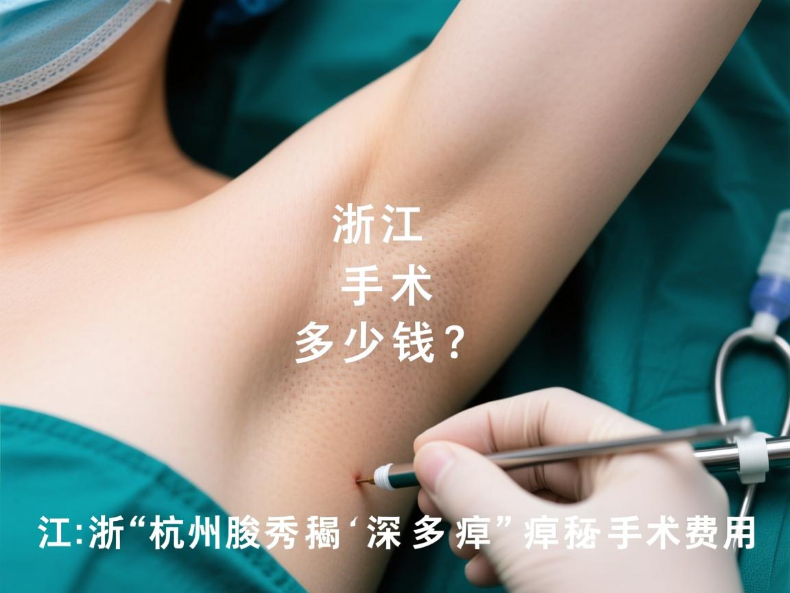 杭州腋秀解析，浙江腋臭手术多少钱？深度揭秘腋臭手术费用