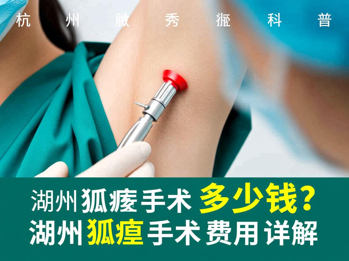 杭州腋秀科普，在湖州做狐臭手术多少钱？湖州狐臭手术费用详解