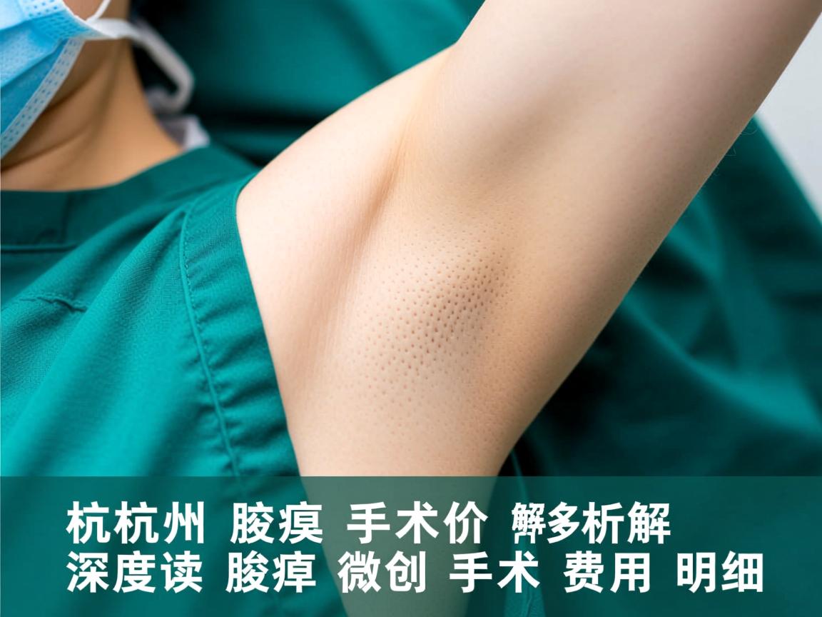 杭州腋臭手术价格解析，深度解读腋臭微创手术费用明细