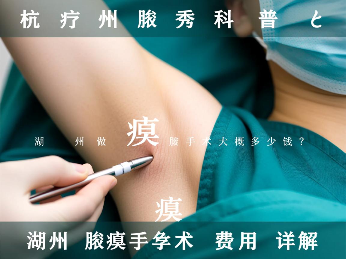 杭州腋秀科普，在湖州做腋臭手术大概多少钱？湖州腋臭手术费用详解