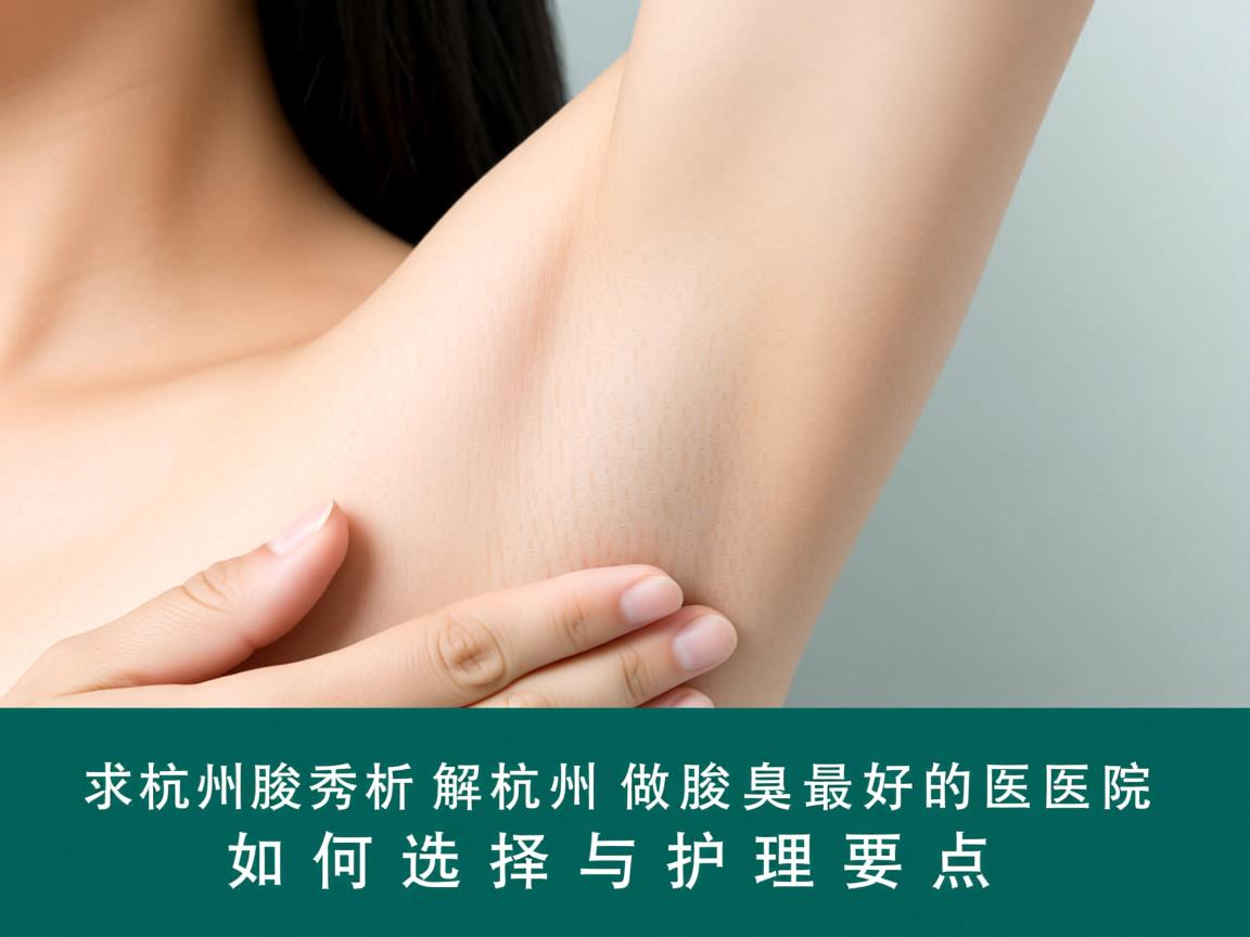杭州腋秀解析，杭州做腋臭最好的医院如何选择与护理要点