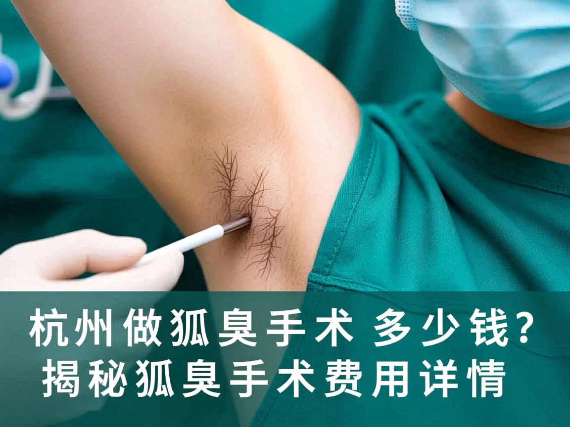 杭州做狐臭手术多少钱？揭秘狐臭手术费用详情