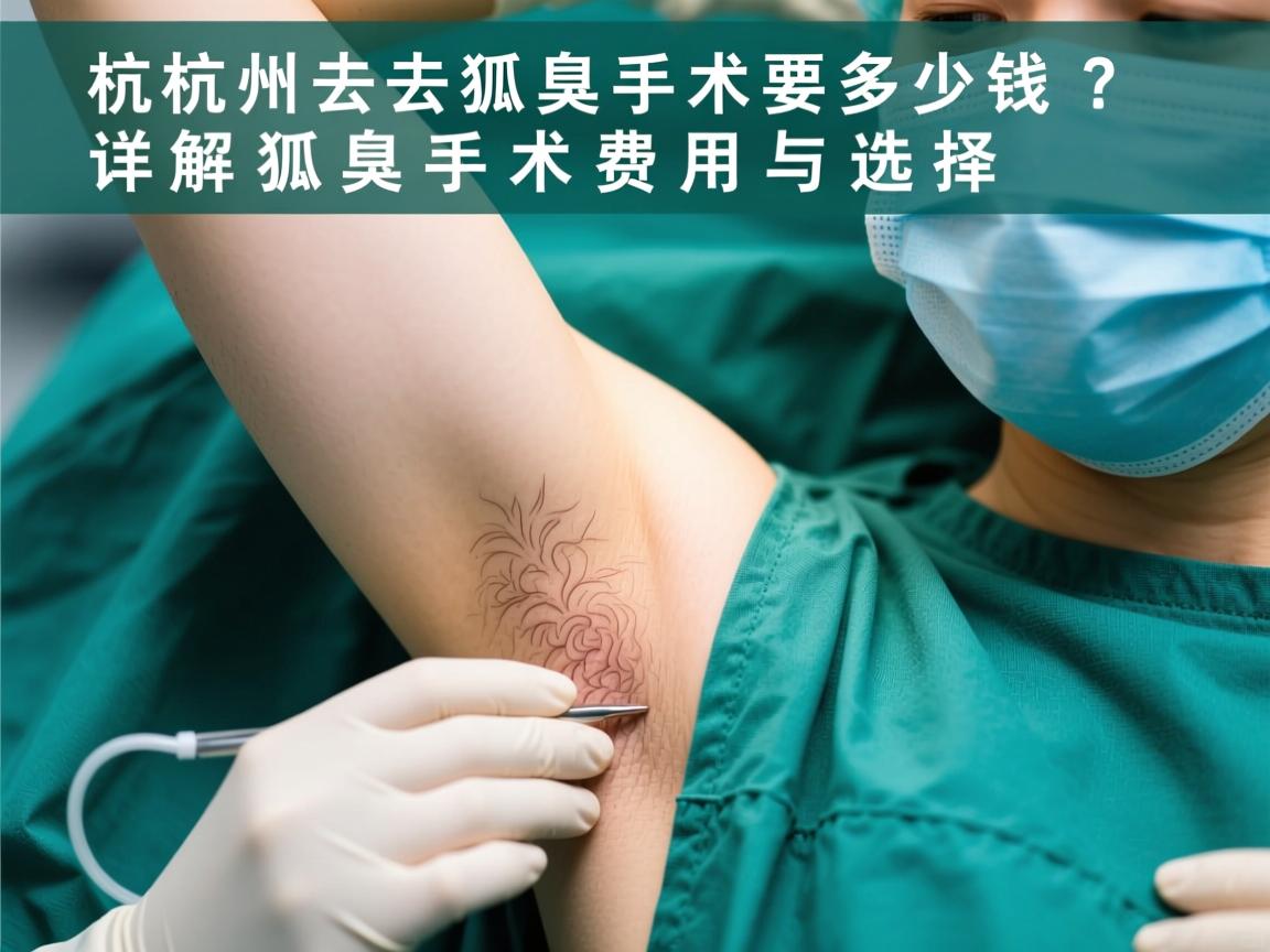 杭州去狐臭手术要多少钱？详解狐臭手术费用与选择