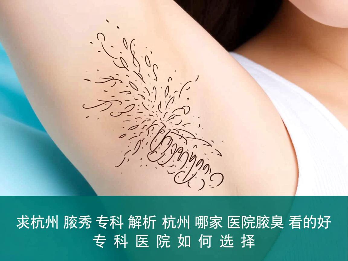 杭州腋秀专科解析，杭州哪家医院腋臭看的好，专科医院如何选择