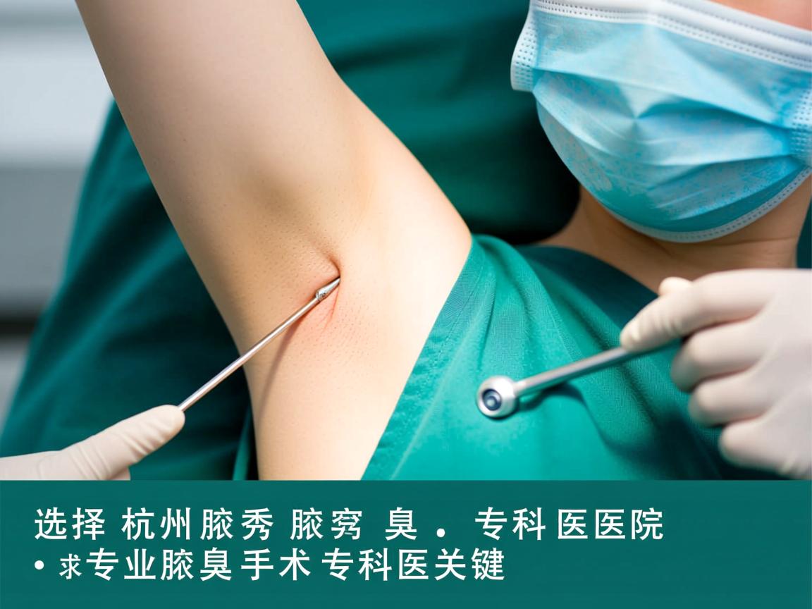 选择杭州腋秀腋臭专科医院，解析专业腋臭手术专科的关键
