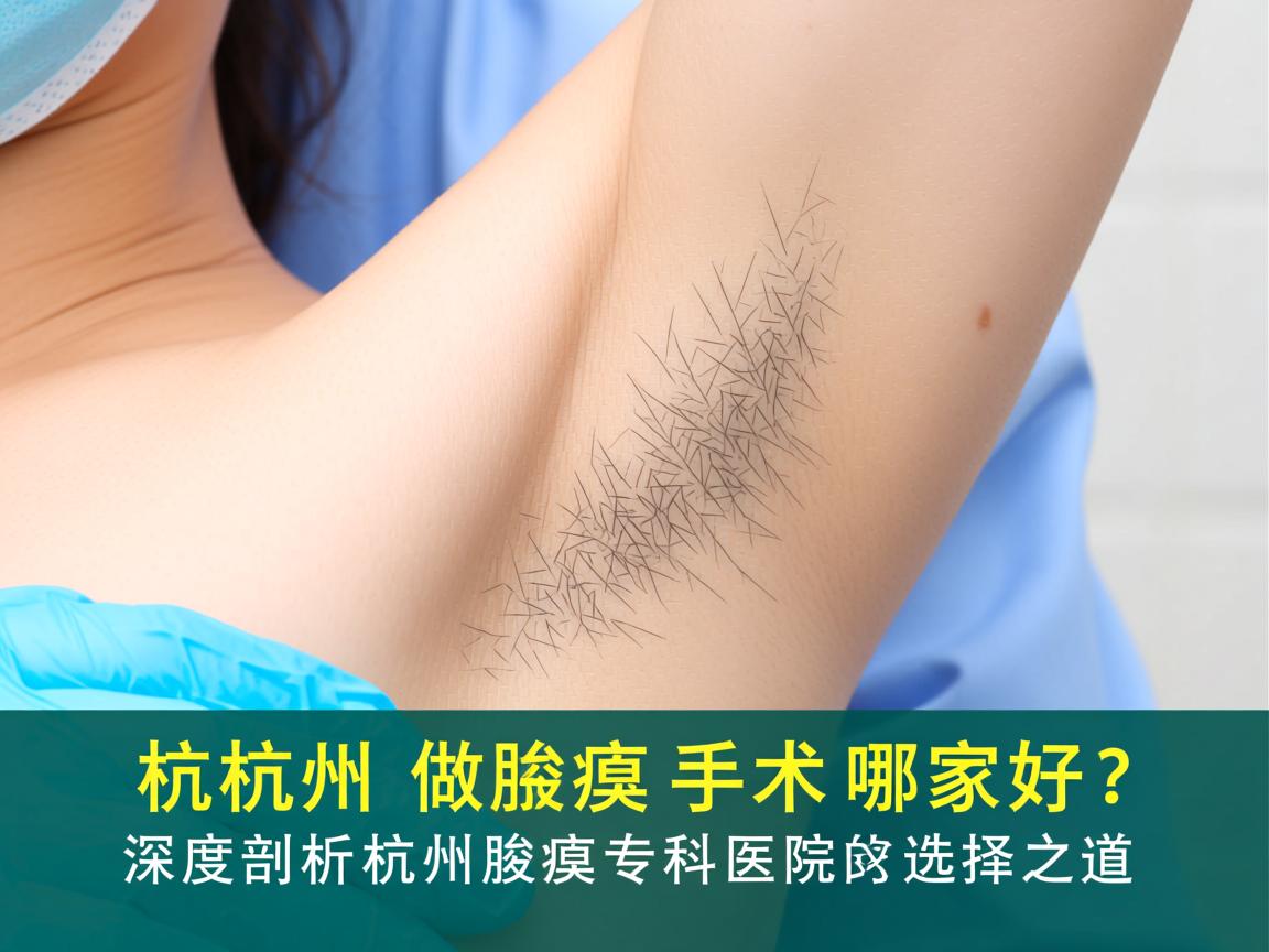 杭州做腋臭手术哪家好？深度剖析杭州腋臭专科医院的选择之道