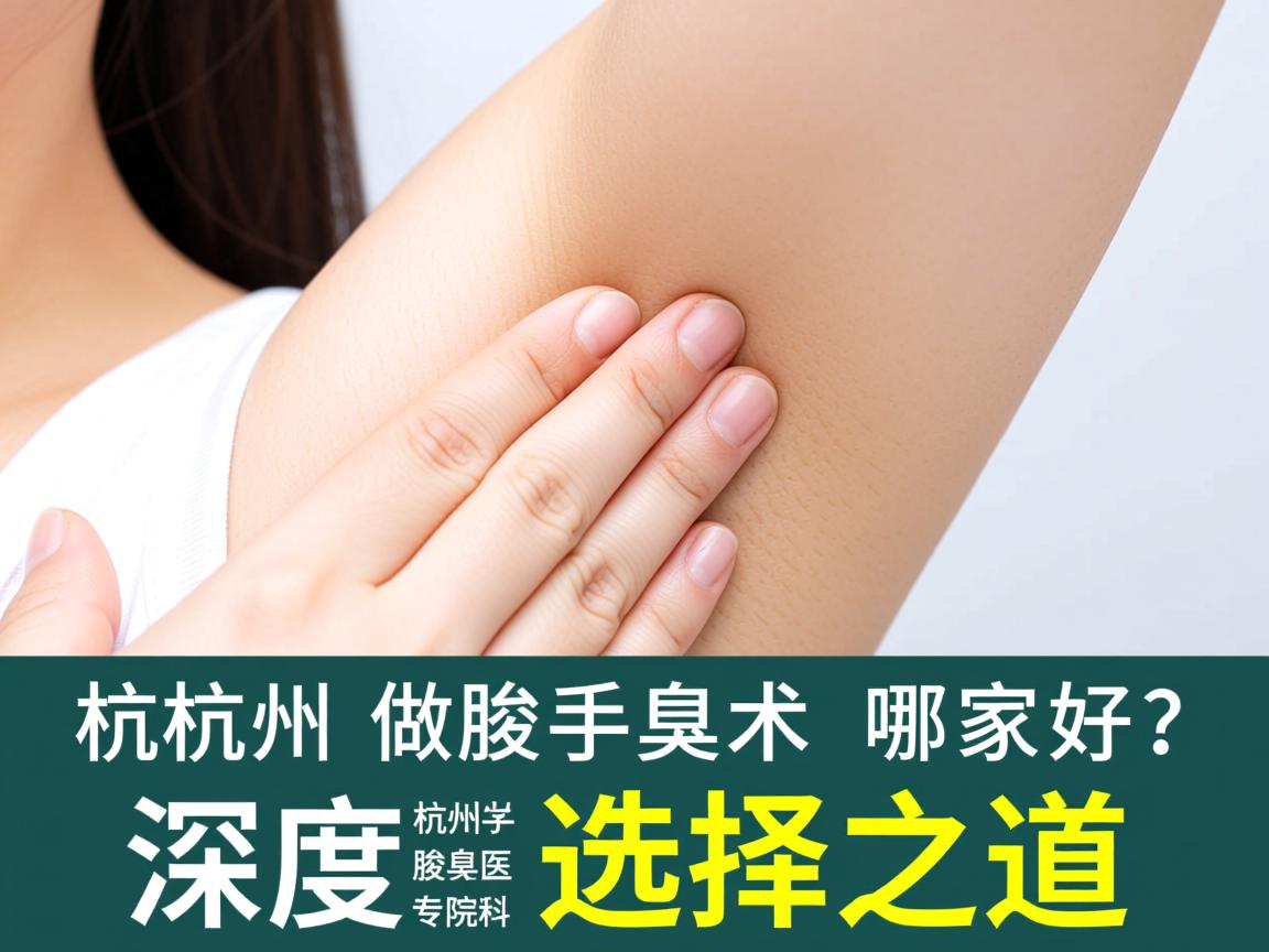 杭州做腋臭手术哪家好？深度剖析杭州腋臭专科医院的选择之道