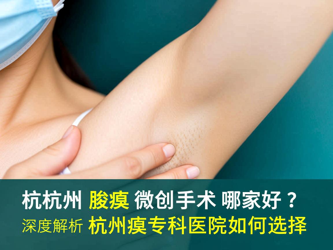 杭州腋臭微创手术哪家好？深度解析杭州腋臭专科医院如何选择