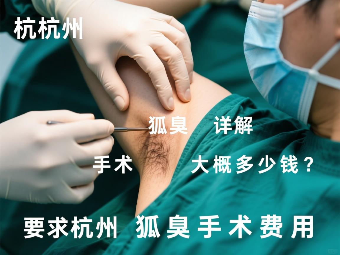 杭州狐臭手术大概多少钱？详解杭州狐臭手术费用