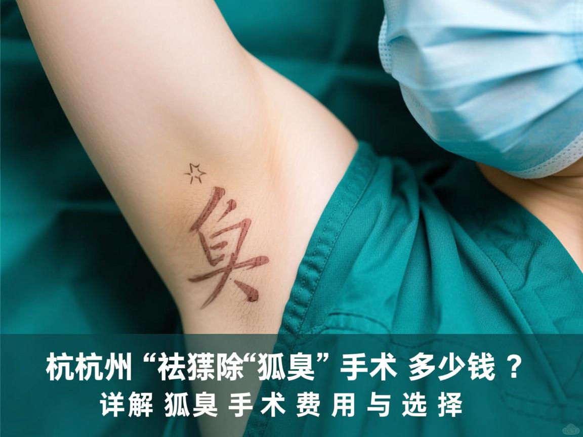 杭州祛除狐臭手术多少钱？详解狐臭手术费用与选择