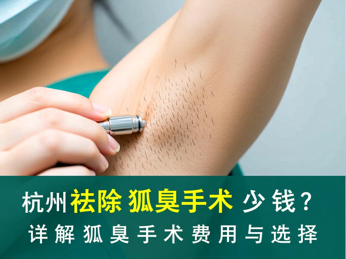杭州祛除狐臭手术多少钱？详解狐臭手术费用与选择