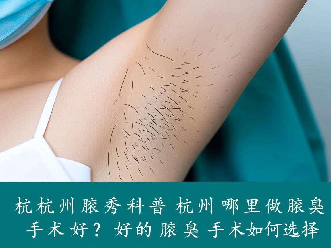 杭州腋秀科普，杭州哪里做腋臭手术好？好的腋臭手术如何选择