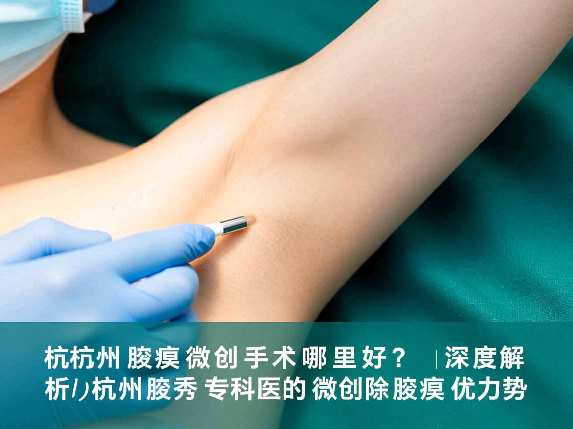 杭州腋臭微创手术哪里好？深度解析杭州腋秀专科的微创除腋臭优势