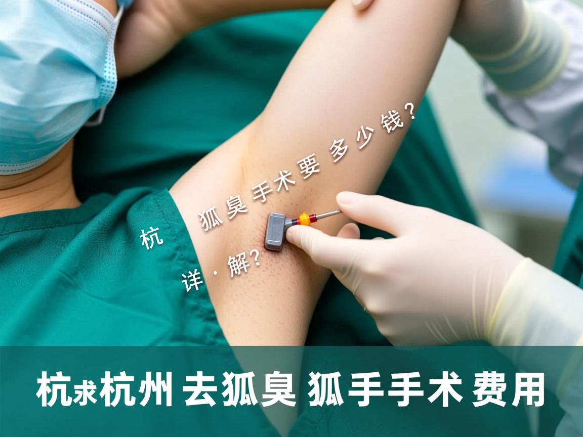 杭州去狐臭手术要花多少钱？详解杭州狐臭手术费用