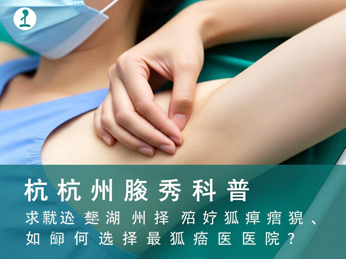 杭州腋秀科普，在湖州治疗狐臭，如何选择最好的狐臭医院？