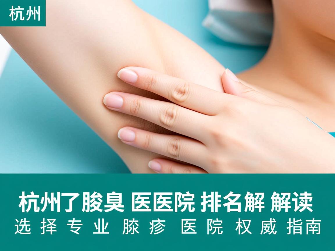 杭州腋臭医院排名解读，选择专业腋臭医院的权威指南