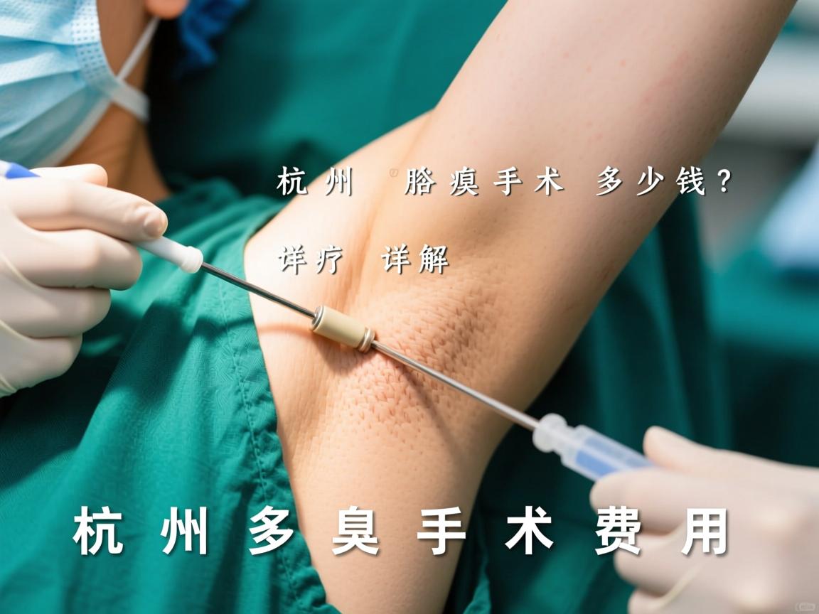 杭州腋臭手术多少钱？详解杭州腋臭手术费用