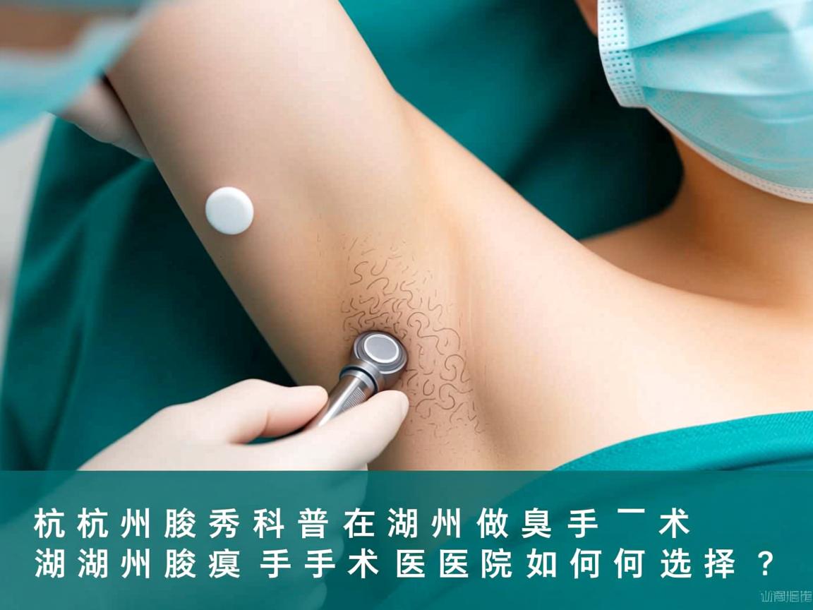 杭州腋秀科普，在湖州做腋臭手术，湖州腋臭手术医院如何选择？