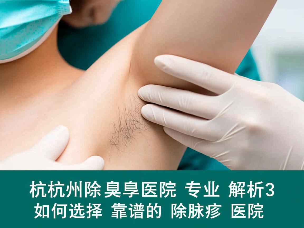 杭州除腋臭医院专业解析，如何选择靠谱的除腋臭医院