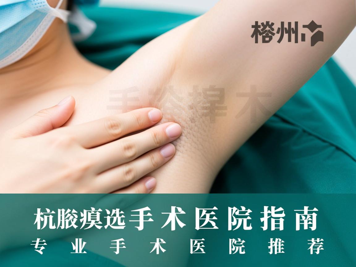 杭州腋臭手术医院选择指南，专业腋臭手术医院推荐