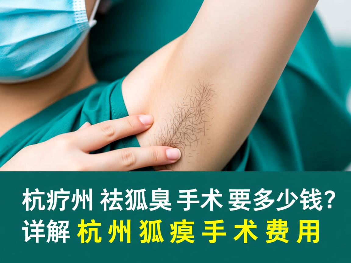 杭州祛狐臭手术要多少钱？详解杭州狐臭手术费用