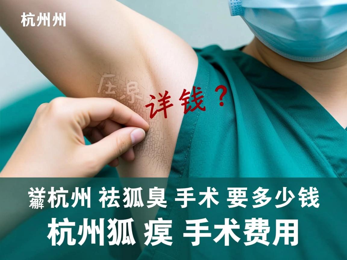 杭州祛狐臭手术要多少钱？详解杭州狐臭手术费用