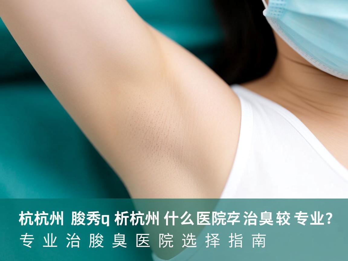 杭州腋秀解析，杭州什么医院治腋臭较专业？专业治腋臭医院选择指南