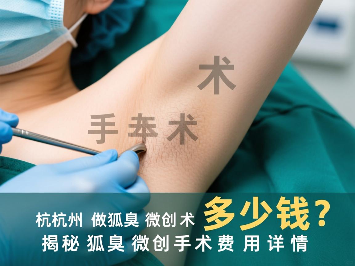 杭州做狐臭微创手术多少钱？揭秘狐臭微创手术费用详情