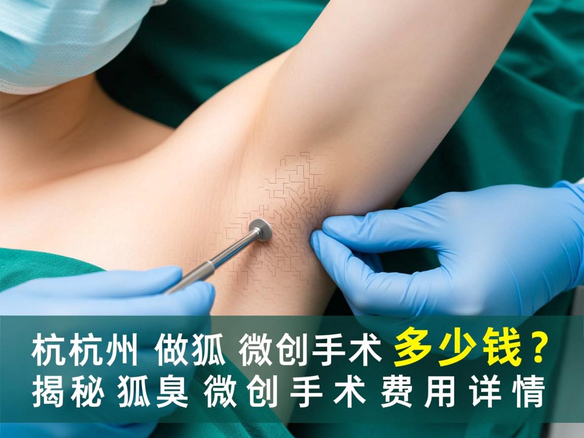 杭州做狐臭微创手术多少钱？揭秘狐臭微创手术费用详情
