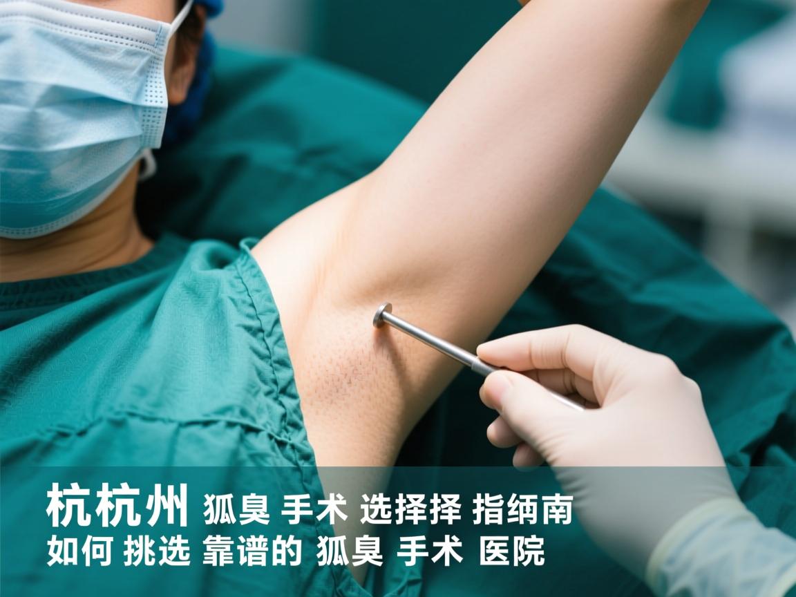 杭州狐臭手术选择指南，如何挑选靠谱的狐臭手术医院